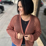 Clay Crochet Open Cardigan