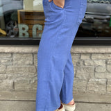Cornflower Meg Linen Trouser Pants Bottoms - Pants KUT FROM THE KLOTH