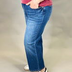Charlotte Healthy Dark Base Wide Leg Jeans Bottom- Pants KUT FROM THE KLOTH