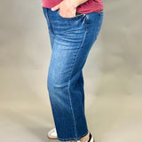Charlotte Healthy Dark Base Wide Leg Jeans Bottom- Pants KUT FROM THE KLOTH