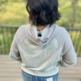Heather Grey Waffle Mixed-Media Hoodie
