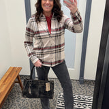 Tan/Black/Berry Adelaide Flannel