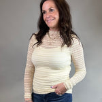 Butter Yellow Sheer Lace Top Tops- Blouses EE:SOME