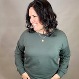Green Long Sleeve Terry Top
