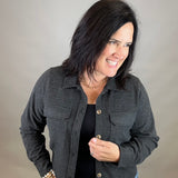 Black Heather Faye Jacket Outerwear- Jackets THREAD & SUPPLY