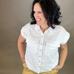 White Lydia Shirt Tops - Button Ups THREAD & SUPPLY