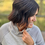 Heather Grey Waffle Mixed-Media Hoodie