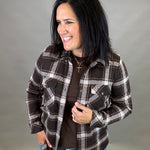 Coffee Ivory Plaid Cassian Shirt Tops - Button Ups THREAD & SUPPLY