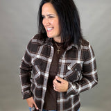 Coffee Ivory Plaid Cassian Shirt Tops - Button Ups THREAD & SUPPLY