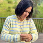 Daisy Sky Striped Cardigan Sweater Tops- Cardigans WISHLIST