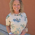 Beige Mutli Short Sleeve Sweater Top - Sweater FATE by LFD