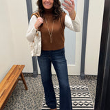 Camel Turtle Neck Sweater Vest