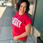 Red Game Day Top Tops- Sweatshirt PANACHE