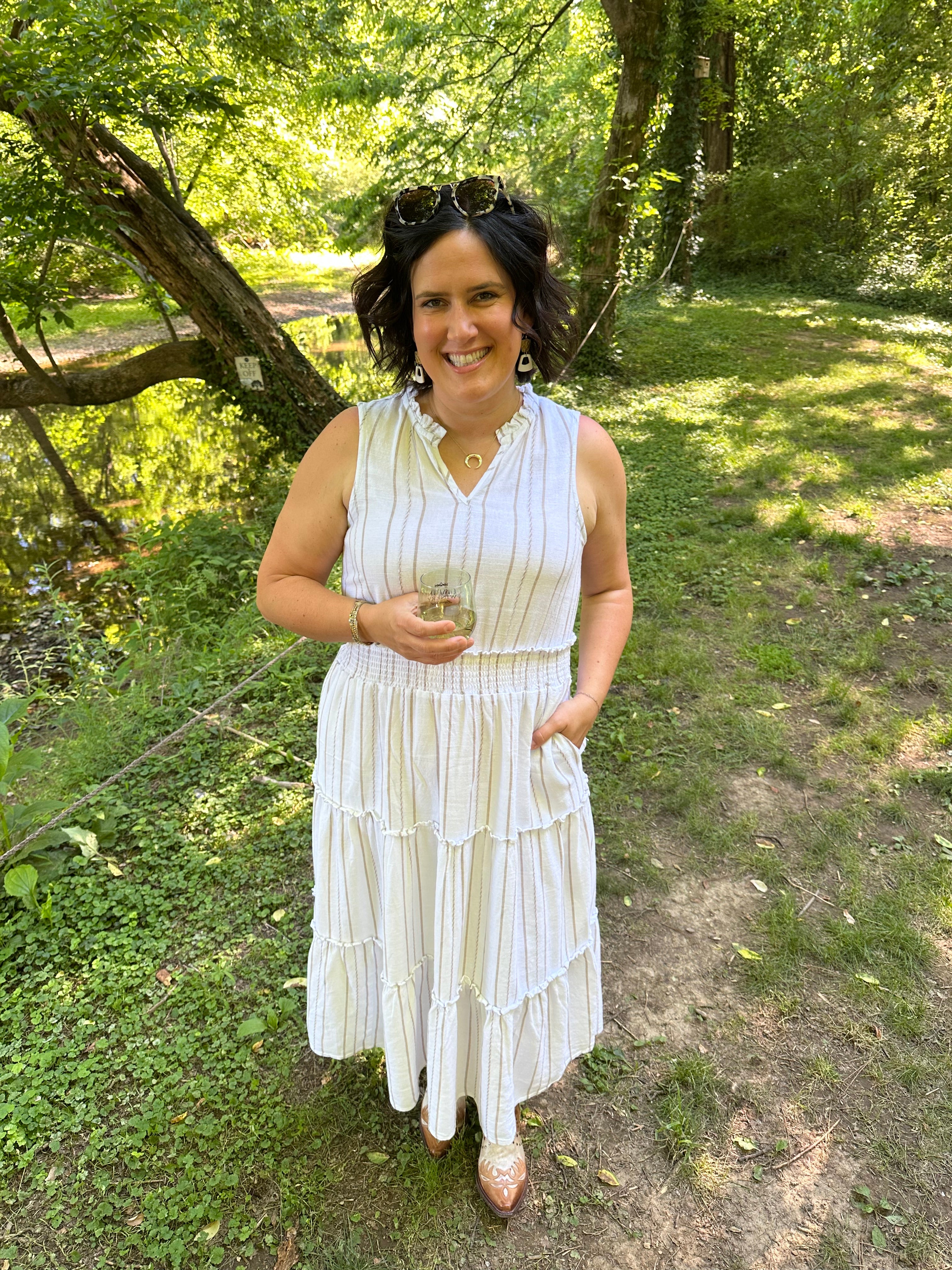 Ivory Taupe Amorette Dress Dresses THREAD & SUPPLY