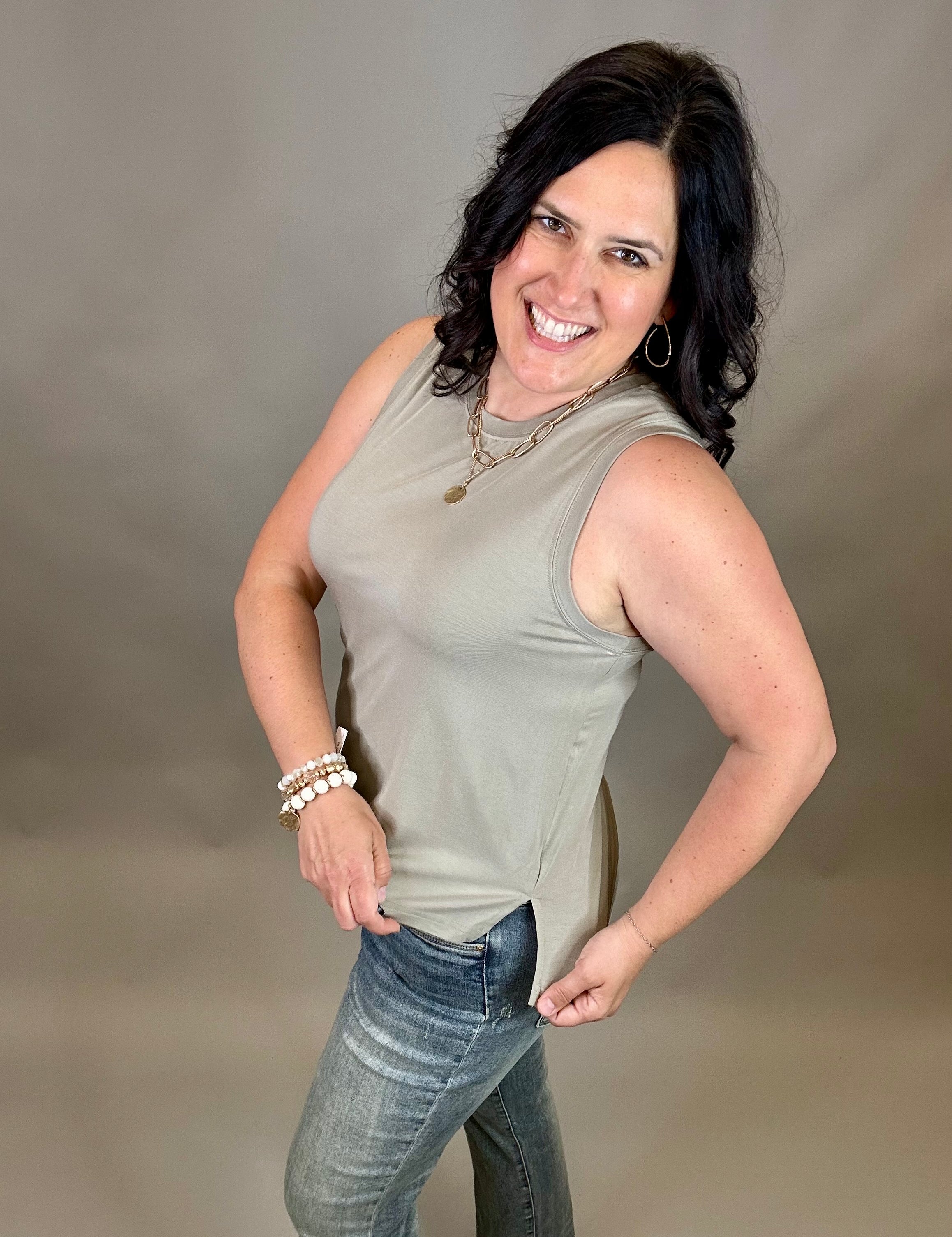 Sage Fog Mary Tank Tops- Tanks THREAD & SUPPLY