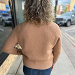 Camel Embroidery Sweater Top - Sweater STACCATO