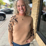 Camel Embroidery Sweater Top - Sweater STACCATO