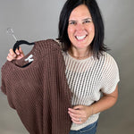 Sand Beige Loose Knit Sweater Top Top - Sweater ZENANA