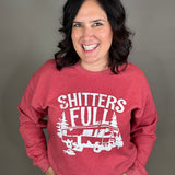 Heather Red It's Full Sweatshirt Top - Sweatshirt CHLOE VS TANK