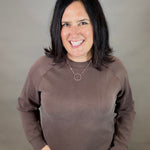 Brown Comfort Zone Crew Top - Sweatshirt STORM CREEK