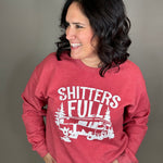 Heather Red It's Full Sweatshirt Top - Sweatshirt CHLOE VS TANK