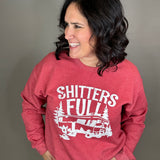 Heather Red It's Full Sweatshirt Top - Sweatshirt CHLOE VS TANK