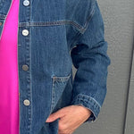 Relaxed Fit Denim Jacket Outerwear- Jackets RISEN