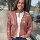 Clay Crochet Open Cardigan