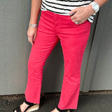 Strawberry Kelsey Ankle Flare Bottom- Pants KUT FROM THE KLOTH