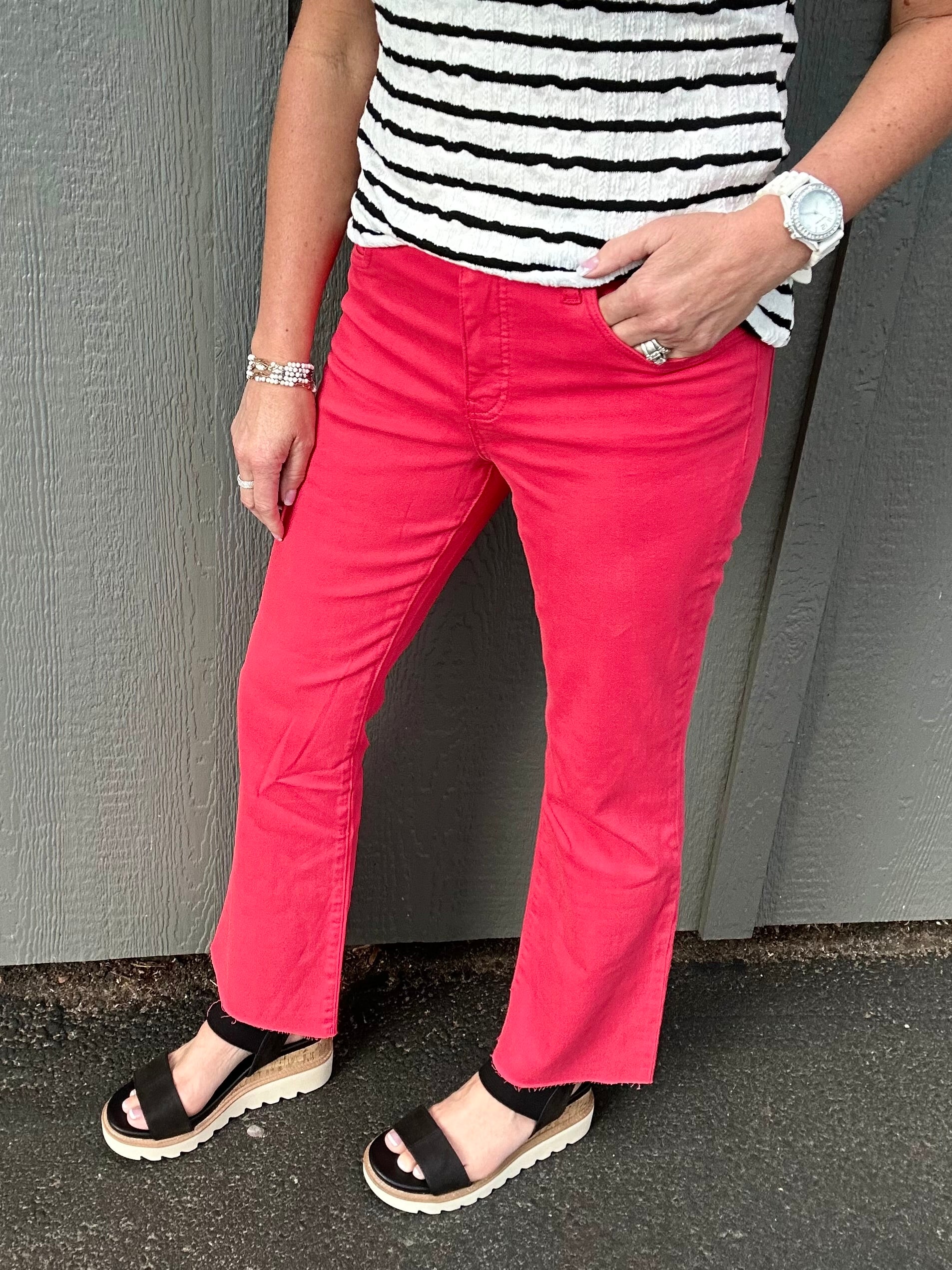Strawberry Kelsey Ankle Flare