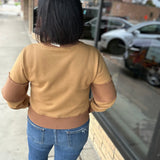 Sepia Half Zip-Up Brushed Terry Top Top - Sweatshirt HEM & THREAD