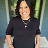 Black Knit Top Top - Sweater DOE & RAE