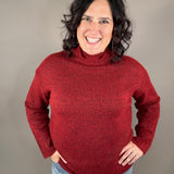 Burgundy Licarayen Mock Pullover Top - Sweater RD International