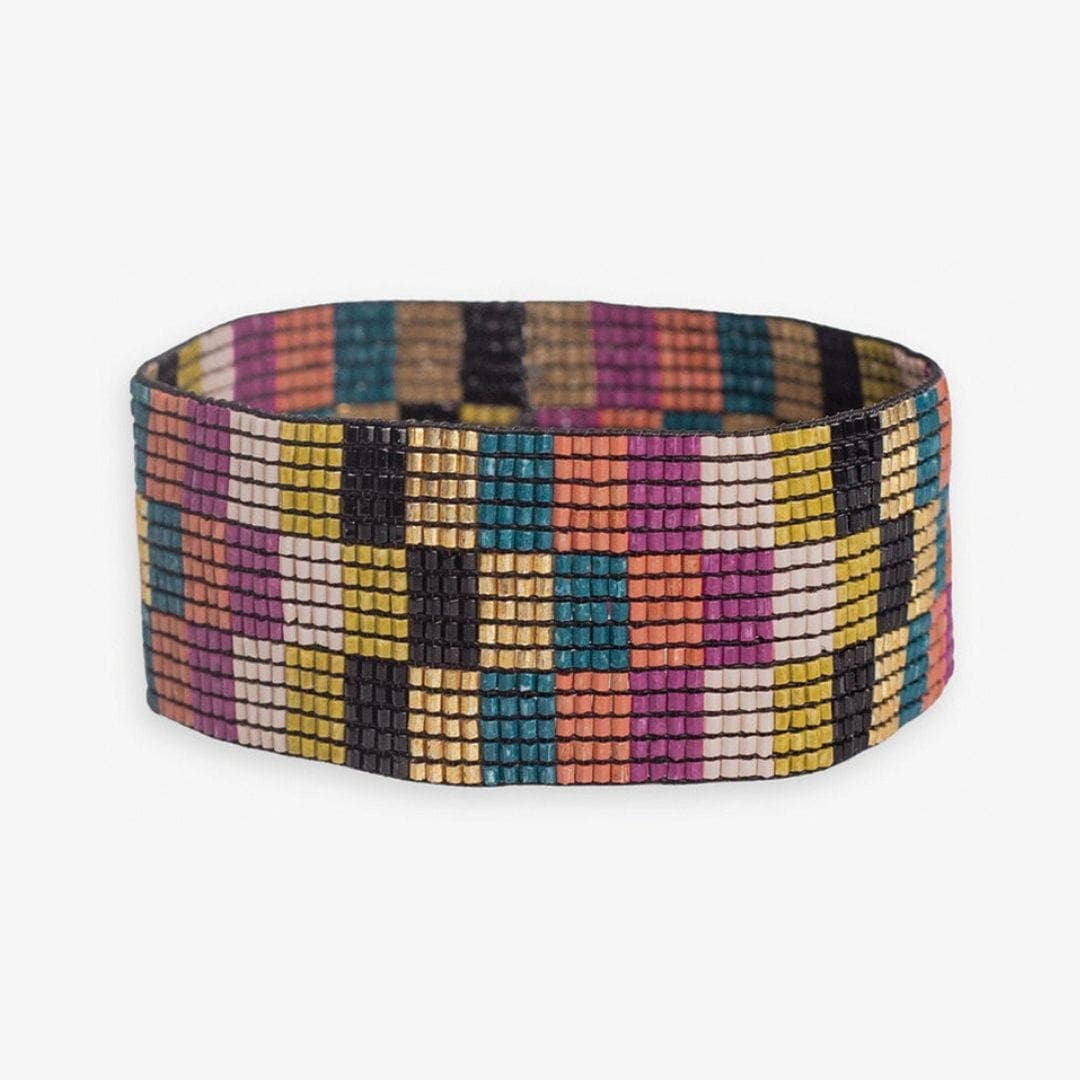 Kenzie Checked Stretch Bracelet Jewelry- Bracelet INK + ALLOY