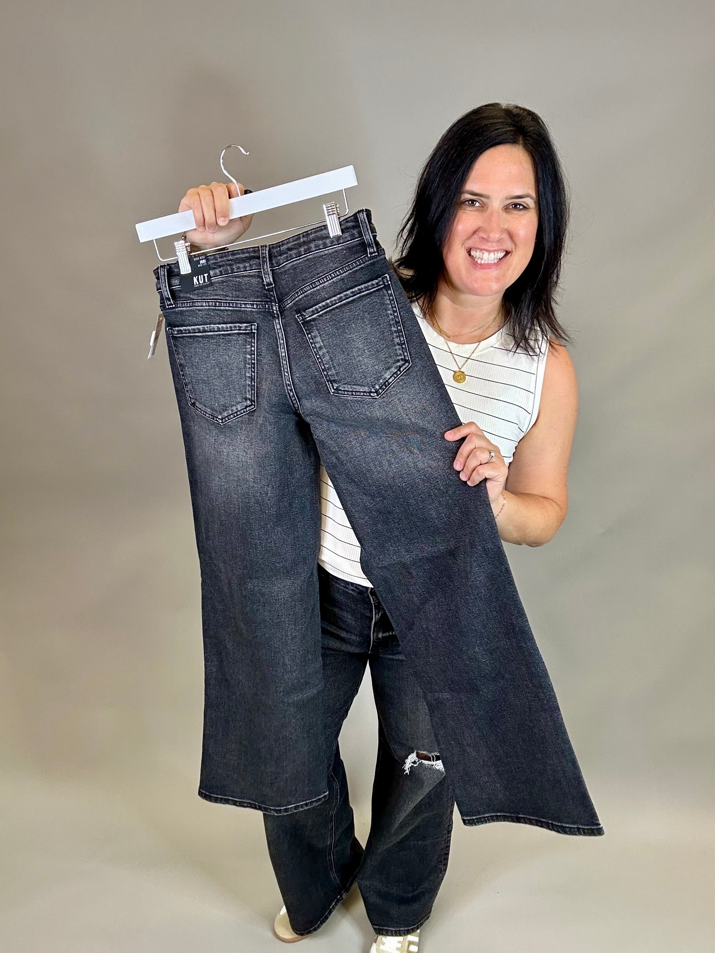 Jodi Momentous Wide Leg Jeans Bottom- Pants KUT FROM THE KLOTH