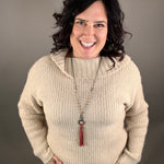 Taupe Boat Neck Sweater Top - Sweater SUNDAY EDITION