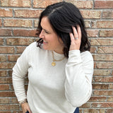 Heather Oatmeal Dream Knit Janie Top