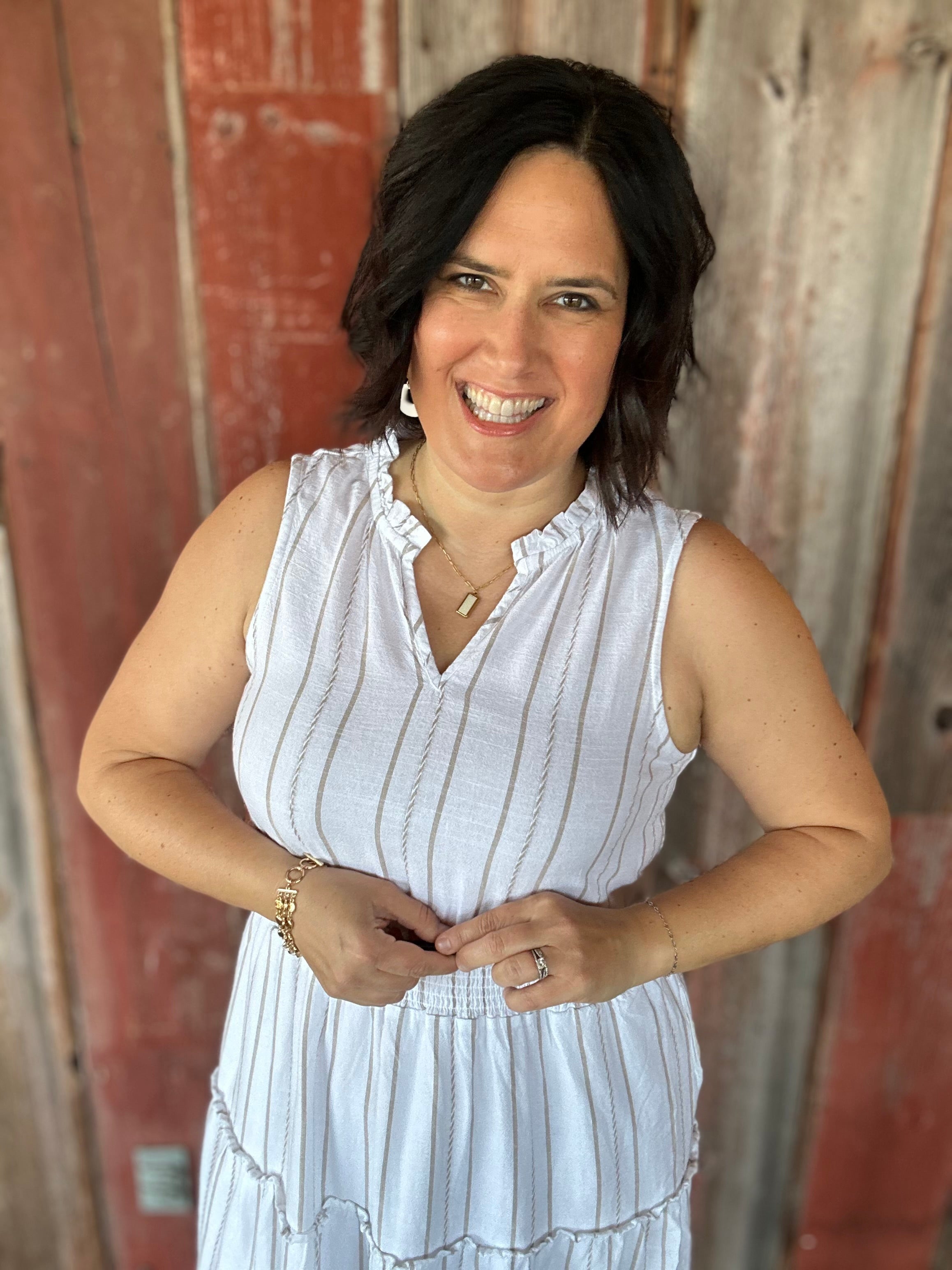 Ivory Taupe Amorette Dress Dresses THREAD & SUPPLY