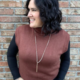 Camel Turtle Neck Sweater Vest