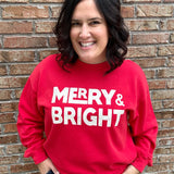 Red Merry & Bright Sweatshirt