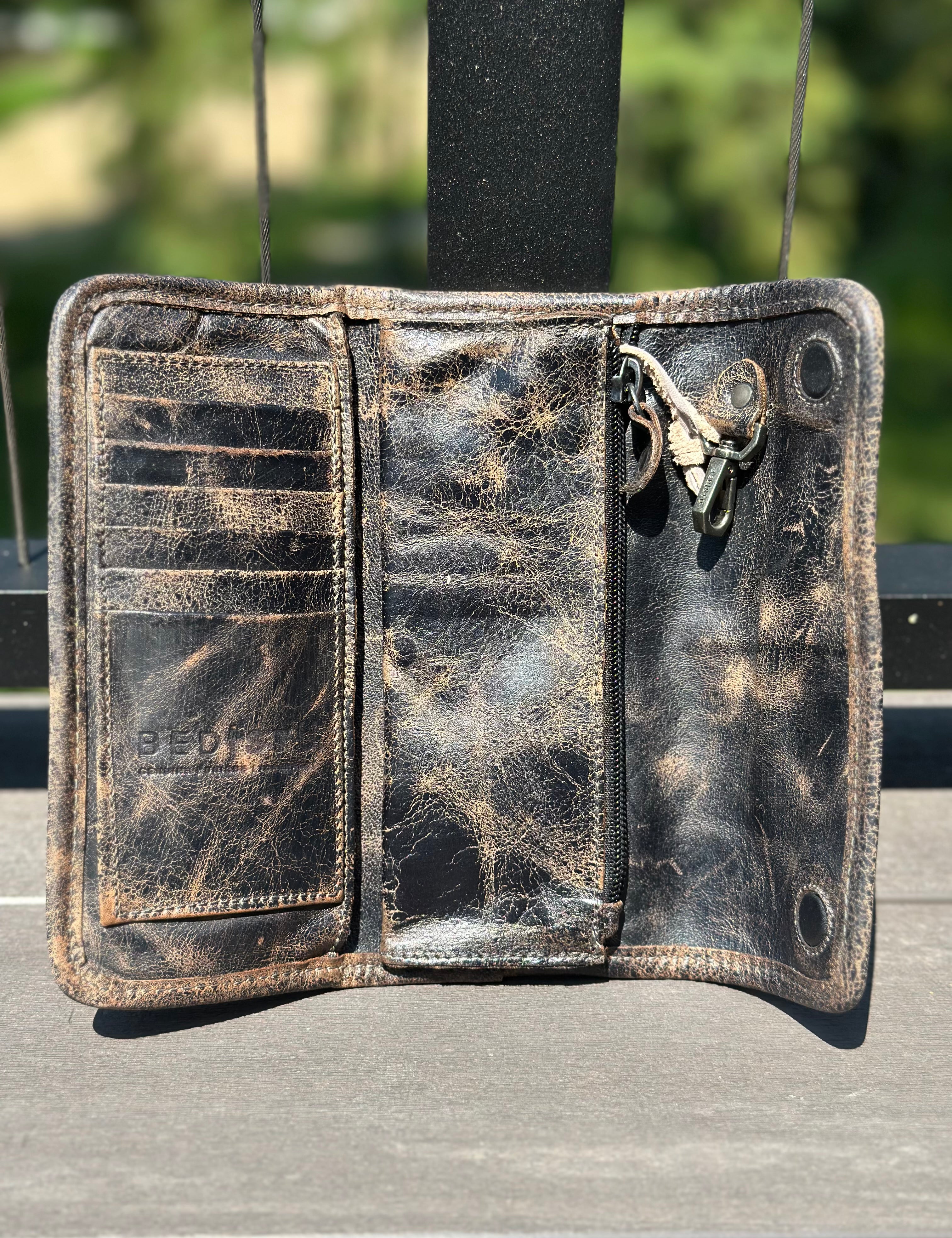 Bed|Stü Canton Wallet in Black Lux Bags- Wallets & Wristlets BED STU
