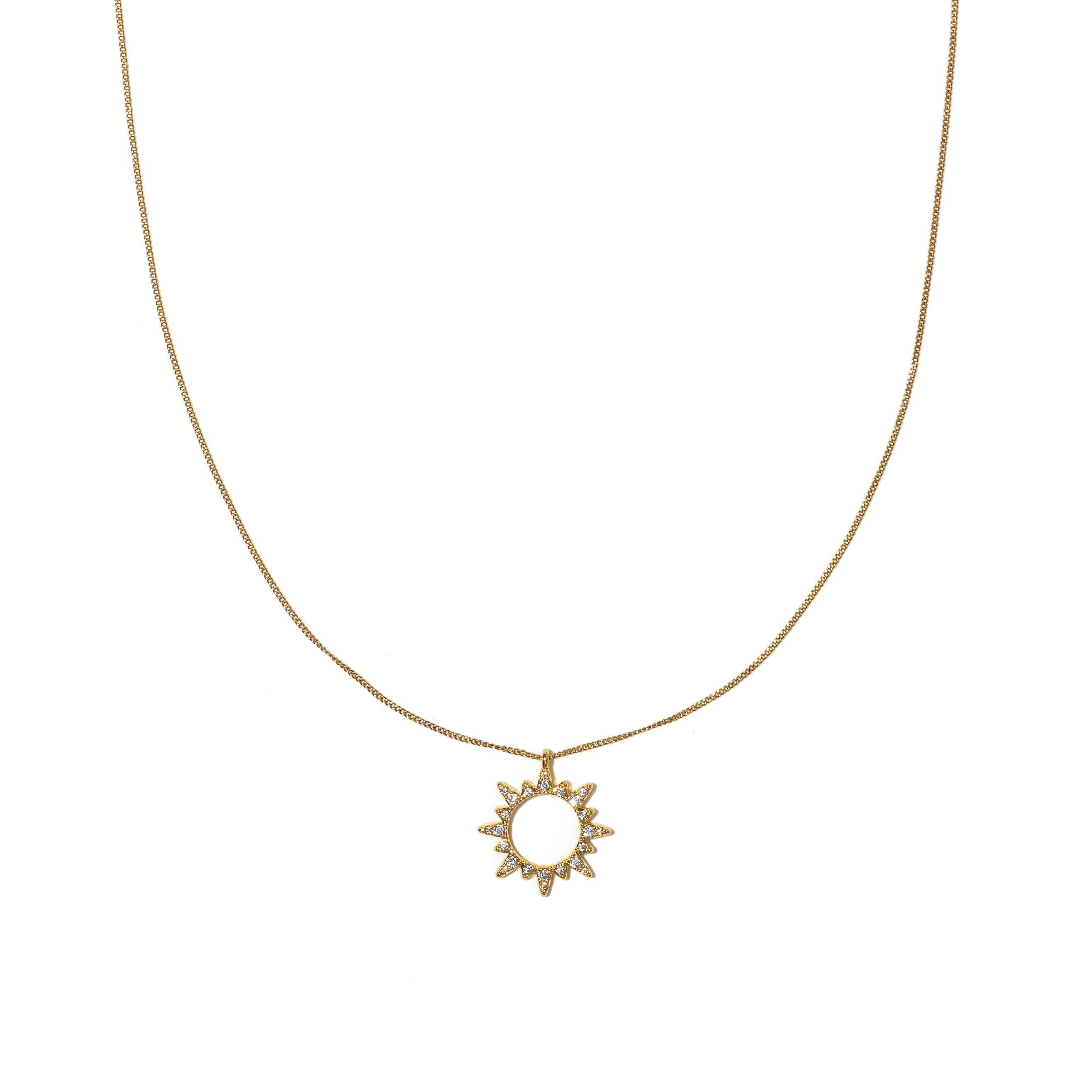 18K Gold Star Shaped Diamond Necklace Brenda Grands Jewelry
