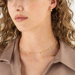 18K Gold Triangle Drop Necklace: Silver Brenda Grands Waterproof Jewelry