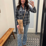 Charcoal Ivory Plaid Cassian Shirt Tops - Button Ups THREAD & SUPPLY