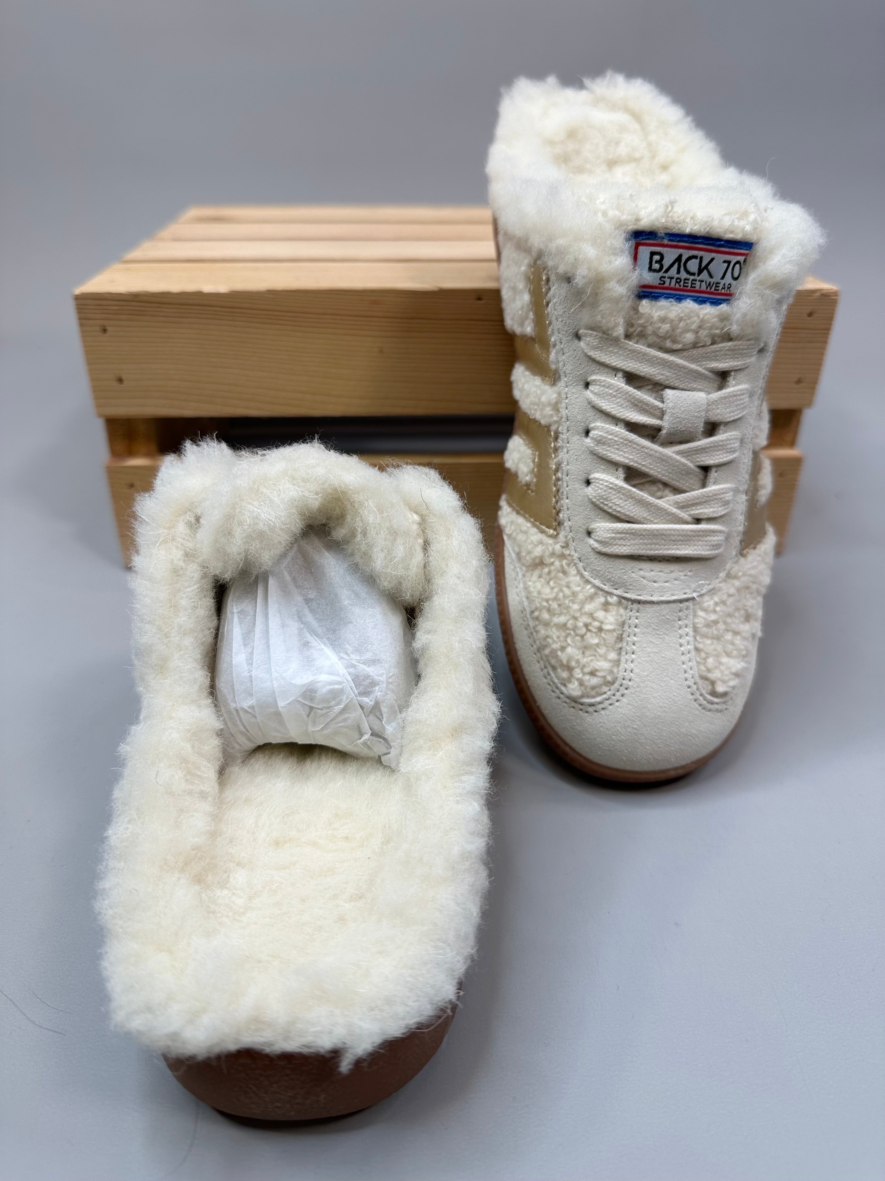 EASTER FL - Butter Gold Backless Sneaker Shoes - Sneaker Back 70