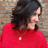 Red Seam Accent Sweater