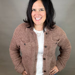Raw Umber Lois Sweater Jacket Outerwear- Jackets THREAD & SUPPLY