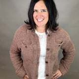 Raw Umber Lois Sweater Jacket Outerwear- Jackets THREAD & SUPPLY
