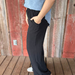 Black Wide Leg Pants Bottoms - Pants STACCATO