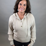 Oxford Tan Dolly Sweater Hoodie Top - Sweater THREAD & SUPPLY